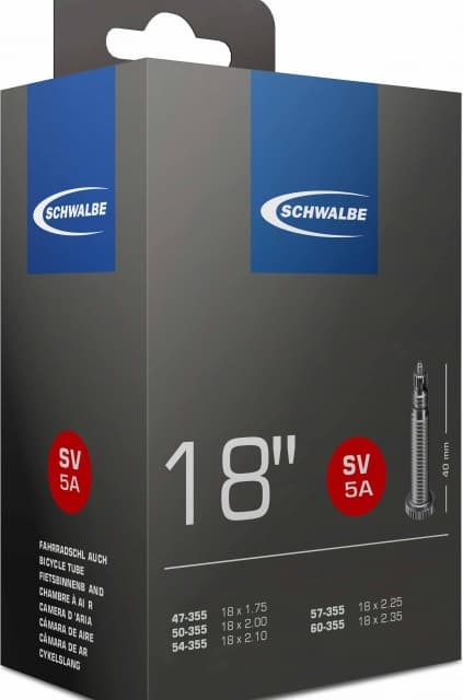 Chambre à air Schwalbe SV5A 18" Presta 40mm - ETRTO 47/60-355