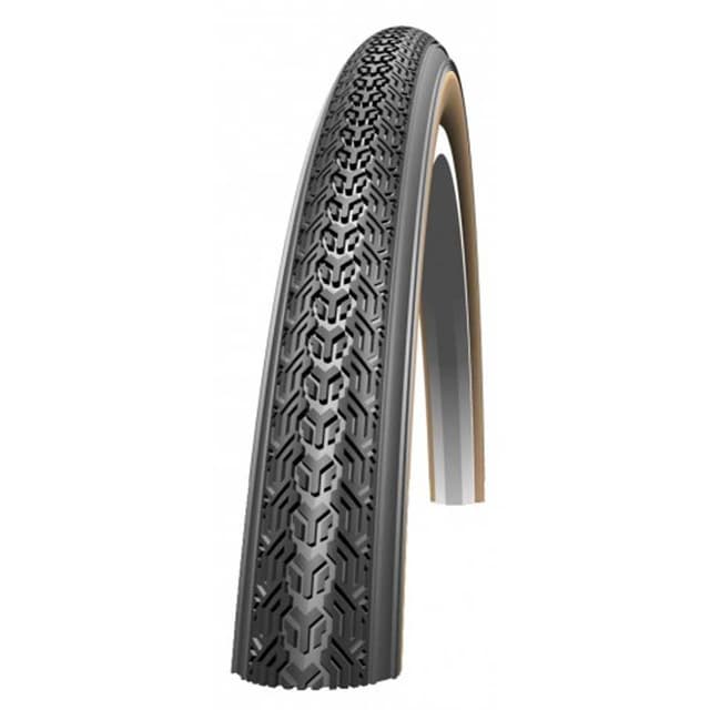 Pneu Schwalbe HS166 550x35A 22x1"3/8 Rigide Noir avec Flancs Beige - ETRTO 37-490 