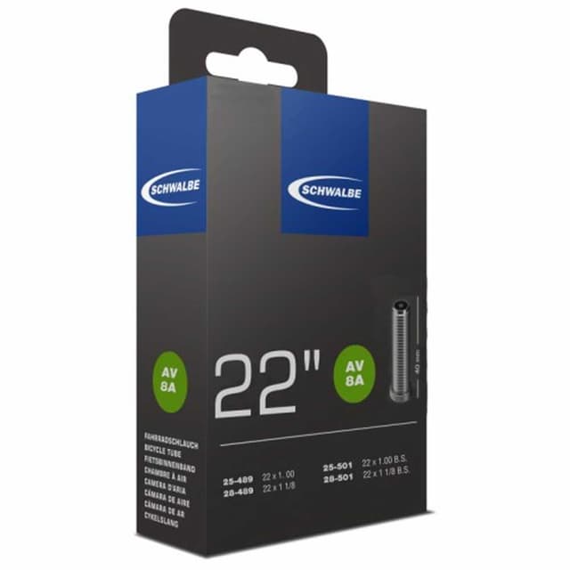 Chambre à Air Schwalbe AV8A  22x1.00-1"1/8 Schrader - ETRTO 25/28-489/501