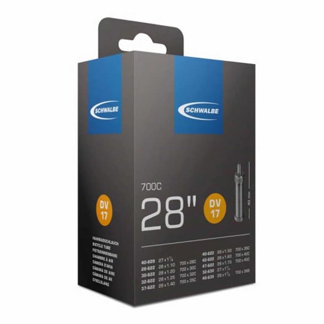 Chambre à Air Schwalbe DV17 700x28/45 28" (700C and B) Dunlop - ETRTO 28/47-609/635