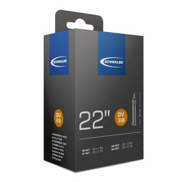 Chambre à Air Schwalbe DV8B 22x1 3/8 22x1.50 22x1.75 22x2.00 22x2.10 Dunlop - ETRTO 40/54-457