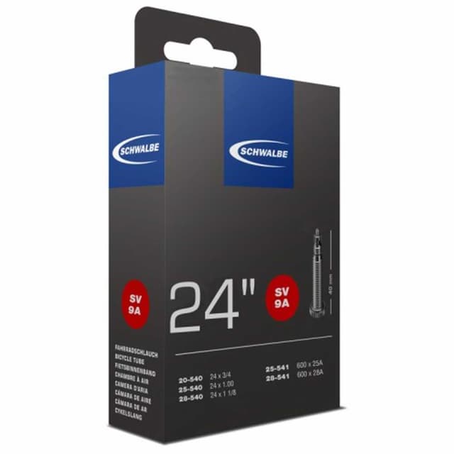 Chambre à Air Schwalbe SV9A  24x1.00-1"1/8 600A Presta 40mm - ETRTO 20/28-540/541