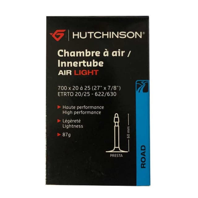 Chambre à Air Hutchinson Air Light 700x20/25 Presta 60mm ETRTO 20/25-622/630