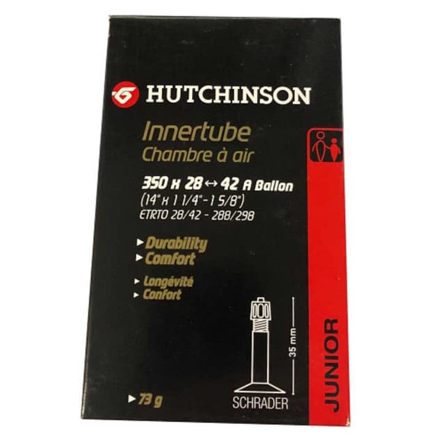 Chambre à Air Hutchinson Standard 350x28/42 14x1 1/4 à 1 5/8 Schrader 35mm ETRTO 28/42-288/298
