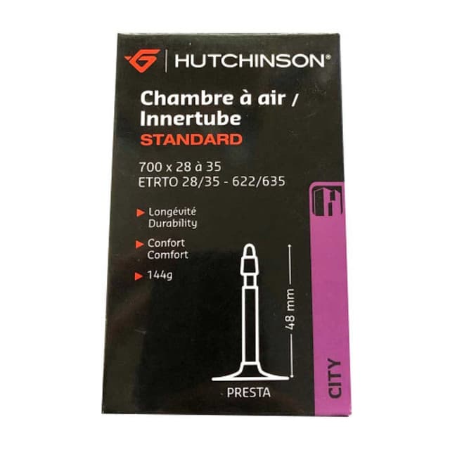 Chambre à Air Hutchinson Standard 700x28/35 Presta 48mm ETRTO 28/35-622/635