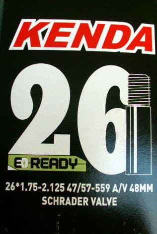 Chambre à Air Kenda E-Ready 26x1.75/2.125 Schrader 48mm - ETRTO 47/57-559