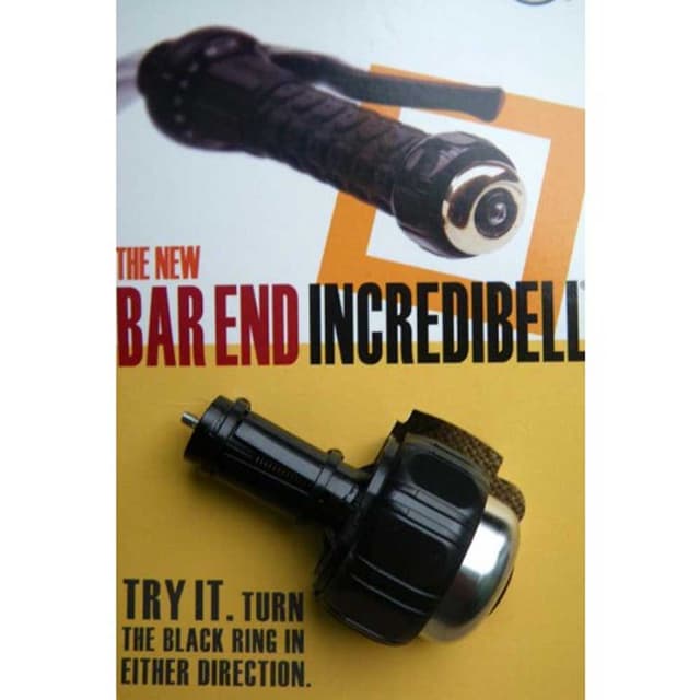 Sonnette Mirrycle Bar End pour Embout de Guidon Chromé