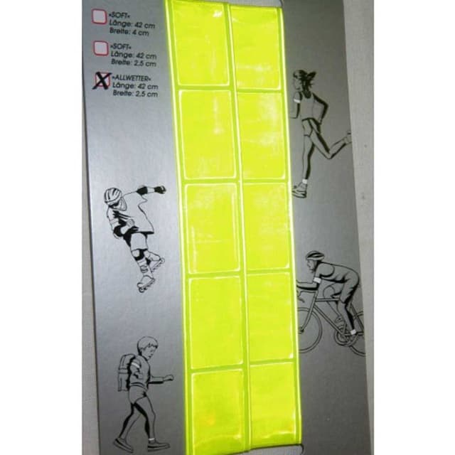 Brassard ou Serre Pantalon Point Reflective Jaune