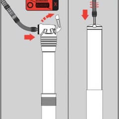 Raccord de Pompe Zefal Z-Hoze avec manomètre Intégré
